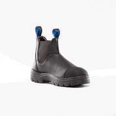 Steel Blue Hobart Elastic-Sided Safety Boot with Scuff Cap