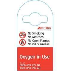 Oxygen in use door hanger pack of 2