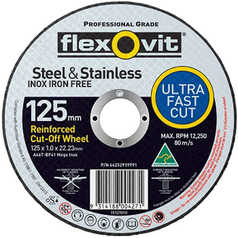 Flexovit A46T Ultra Thin Mega Inox Premium Cutting Discs
