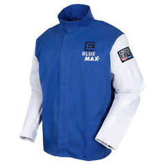 Elliotts Blue Max Proban Welders Jacket With Grain Leather Sleeves