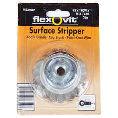 Flexovit Metal And Mild Steel Twist Knot Wire Cup Brush - Angle Grinders