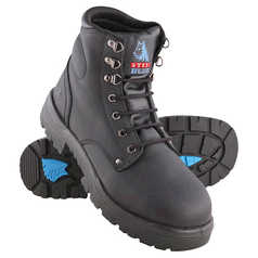 Steel Blue Argyle Lace-Up Safety Boot with Steel Toecap, Metatarsal Guard and TPU Outsole