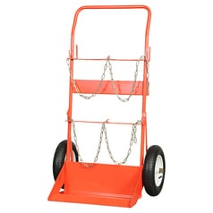 BOC Twin G Size Cylinder Trolley with Pneumatic Wheels