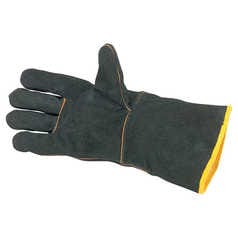 BOC Black and Gold Leather Gauntlet: 40cm