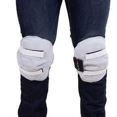 Elliotts Welders Chrome Leather Knee Pad with Quick Release Velcro