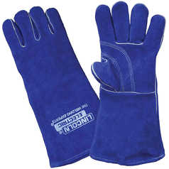Lincoln Premium Leather Blue Welding Gloves