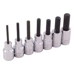 Gray Tools 3/8 in Dr. 7 Piece SAE Hex Head Socket Set