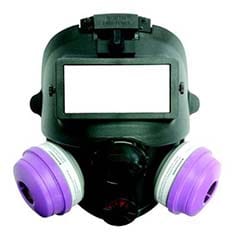North Safety Premium silicone full facepiece w/ 5-point headstrap and welding attachment,Medium/Large