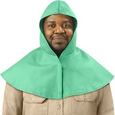 Weldlite™ 9 oz FR Cotton Hood With Neck & Shoulder Drape - Green