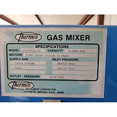 Thermco 6205 Gas Mixer with Standard Alarm Package
