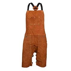 Tillman® 3837 Dark Brown Cowhide Split Leg Bib Apron