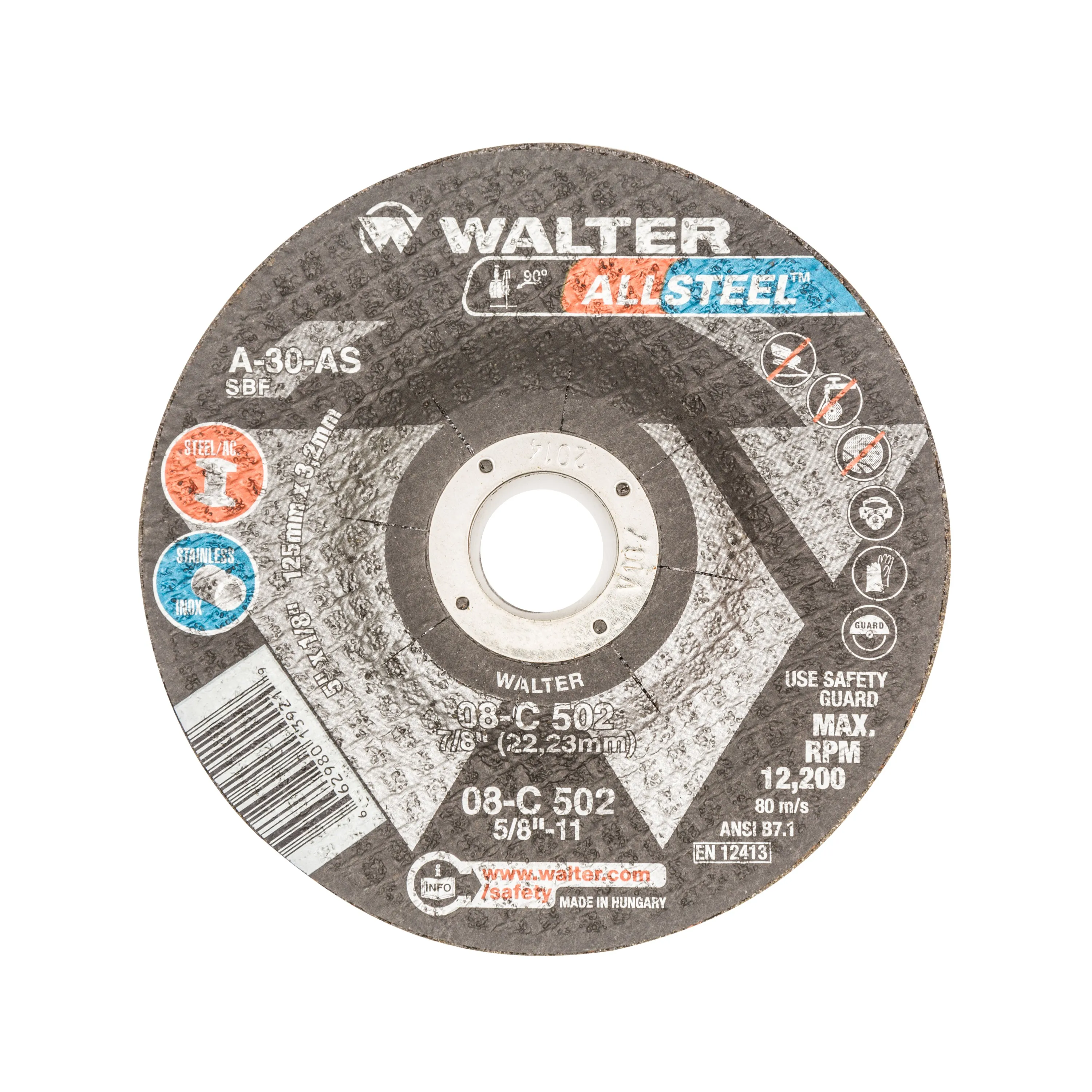 Walter Allsteel Xtra™ A-30-AS Grinding Wheel