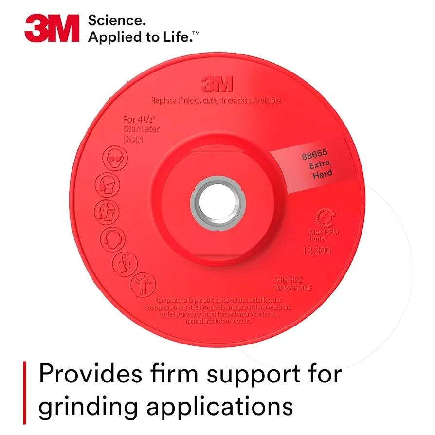 Plaque frontale nervurée de tampon de disque 3M™, densité extra-dure