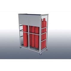 Outfront Portable Solutions Solutions portables initiales Grande cage de stockage de propane