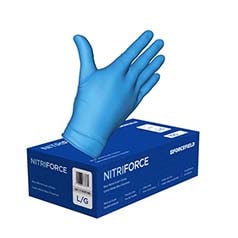 Gants d’examen jetables en nitrile (caisse de 1000 gants) 00777701PF NitriForce