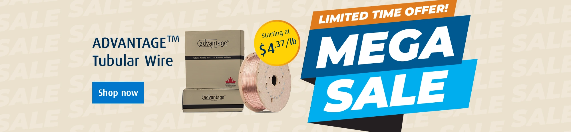 LIMITED TIME OFFER! MEGA SALE ADVANTAGE -Tubular Wire Starting at $4.37/lb