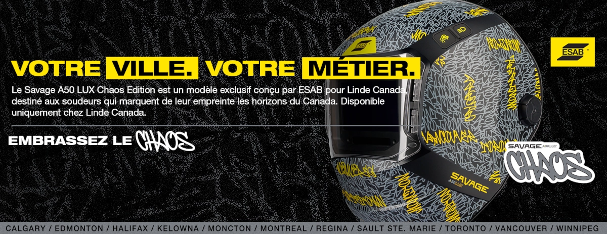 ESAB : Le casque de soudage exclusif Linde Chaos A50 LUX.