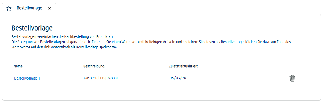 Capture d’écran de l’aperçu des listes d’achats
