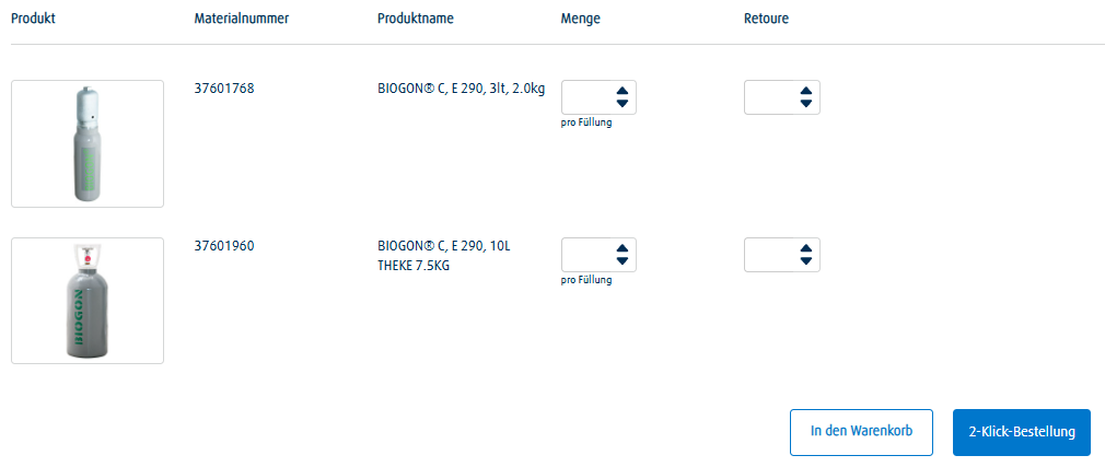 Capture d’écran de l’aperçu des produits récemment commandés