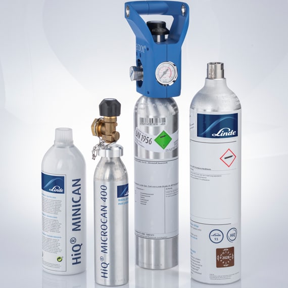 Kalibrier- und Prüfgase in Kleinbehältern