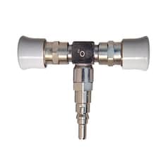 T-connector with probe for gas outlet