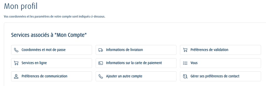 Photo illustrant la fonctionnalité Mon profil