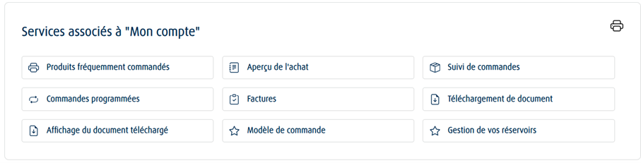 Fonctionnalités de Mon Compte