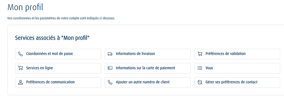 Photo illustrant la fonctionnalité Mon profil