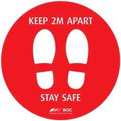 Keep 2m Apart Footprint Sign