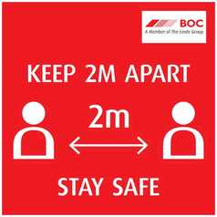 Keep 2m Apart Floor Sign