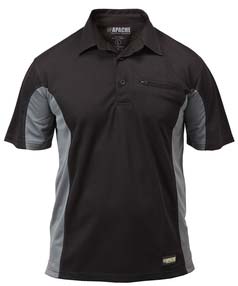 Apache Black/Grey Dry Max Polo Shirt