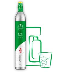 Cylinder sparkling water, packed 18, Green