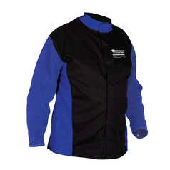 Fusion Welders Jacket. Leather Sleeves. Size L-XL