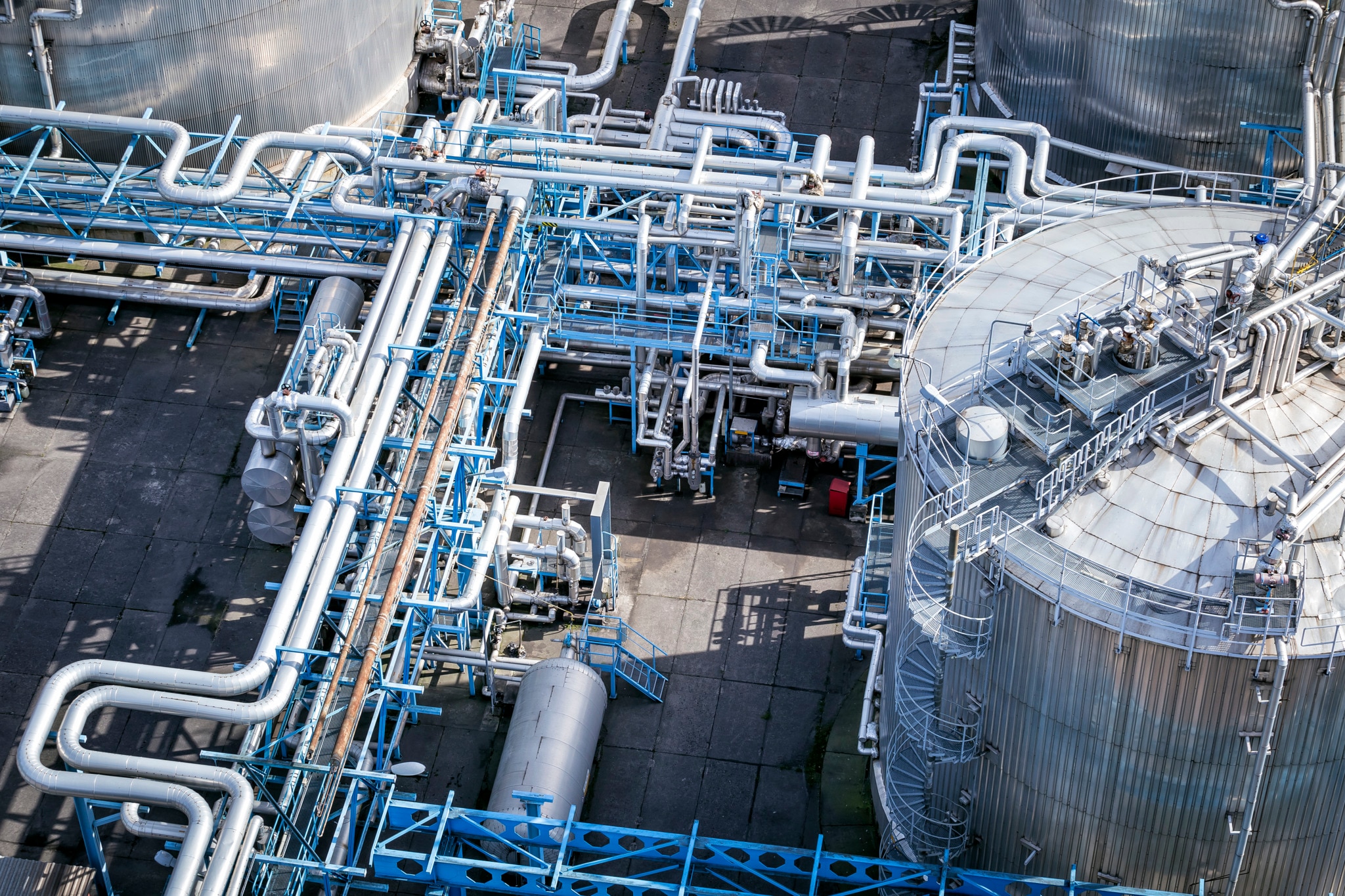 Industrial gas pipeline network
