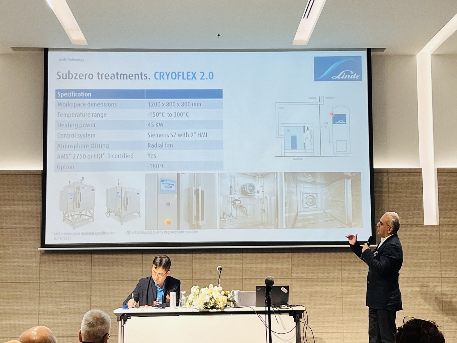 Mr. Yigit Kurttepeli จากลินเด้ บรรยายกระบวนการ Sub-Zero Treatment ต่อผู้เข้าร่วมสัมมนา