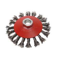 Conical Wire Brush 115mm M14x2 Bore, 0.50mm Wire