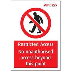 Restricted Access A4 Sign
