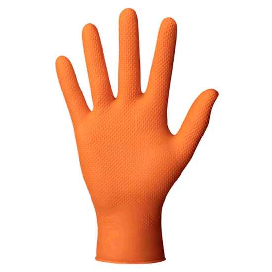 Orange nitrile gloves shop