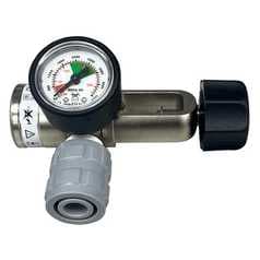 Carbon Dioxide Regulator, Pin Index Inlet with BS Schrader Outlet