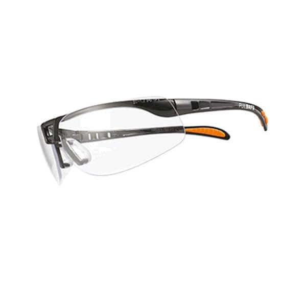 Honeywell 1015366 Protege Floating Lens Eyewear Metallic Black Frame with Clear Anti-Scratch Lens 
