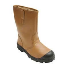 Worksite Fur-Lined Leather Rigger Boots