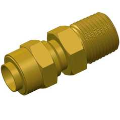 Fitting,Tube, Male Pipe 1/4t X 1/8”Npt