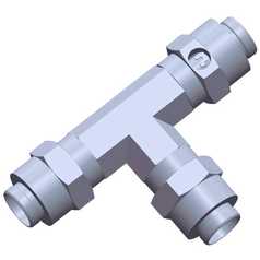 Union, Tee, Compression, 1/4” Tube, Poly-Tite