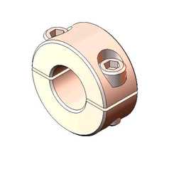 COLLAR,SHAFT,STL 2-PIECE 5/16X11/16X5/16,BLK