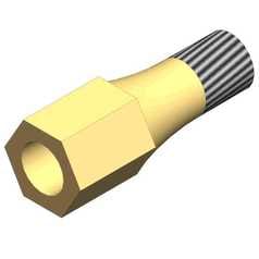 Fitting, Pipe, Brass, 1/16n Pt-F X 1/16npt-M X 1.25l