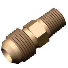 Adapter,Strait, Cust Hex 1/4NPT-1/2 45 Flr,O2 Cln