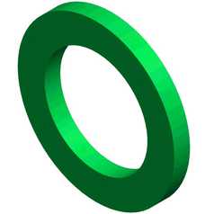 Gasket, Washer, 1/32” Green Aramid Fiber Bonded