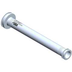 Barrel, 6”, Ribbed OD,11mm ID, Tapered, Aluminum