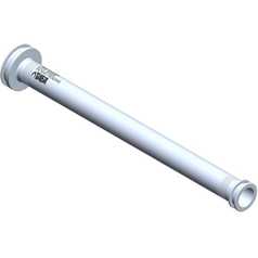 Barrel, 8”, Ribbed OD,11mm ID, Tapered, Aluminum