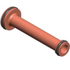 Barrel, 4.0”L, 11mm Dia Thru, O-Ring Assy Pink.   5200-B-214-001.